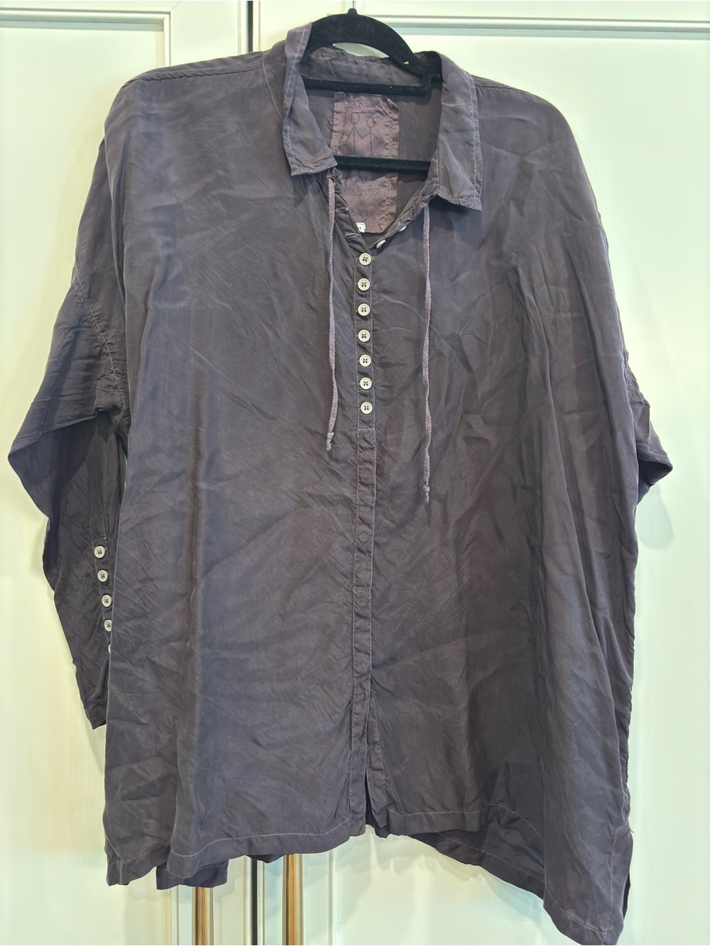 Relaxed Women’s Button-Up Shirt in Dusty Plum